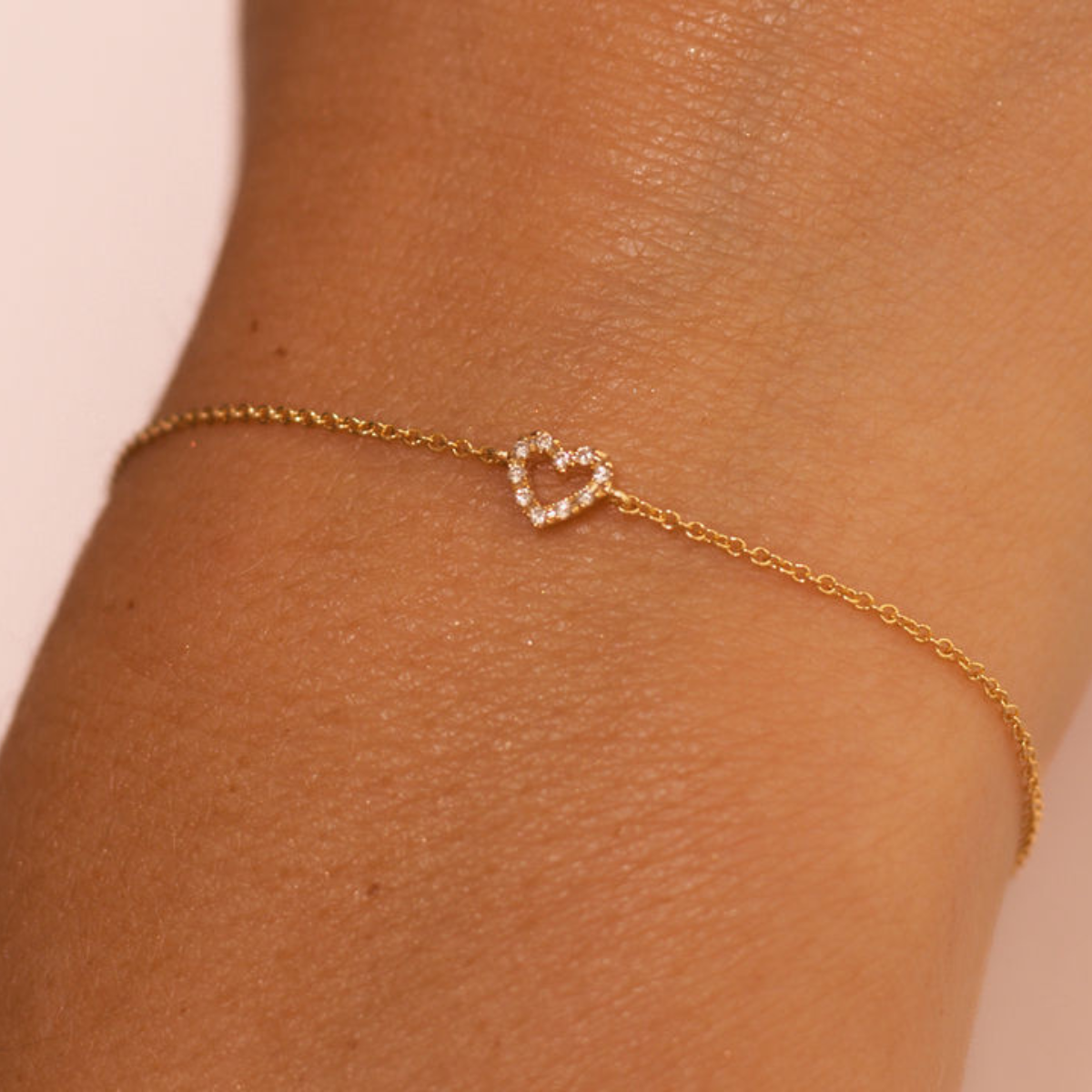 Diamond heart bracelet