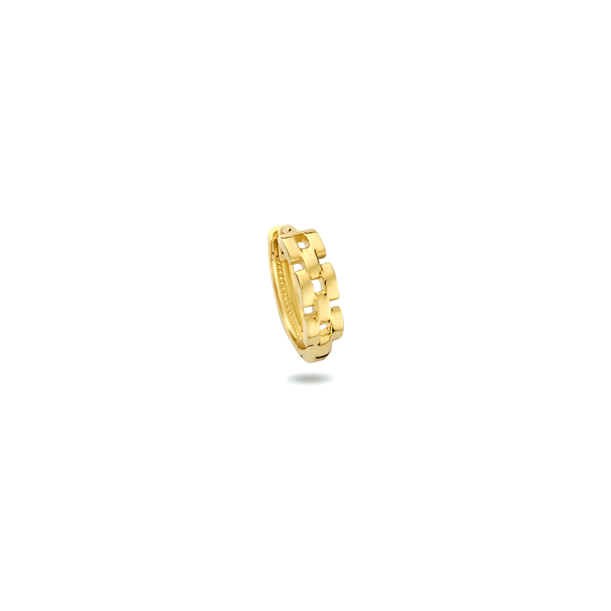 Chain link hoop single earring