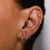 Diamond chain stud earring - Thumbnail Image 3