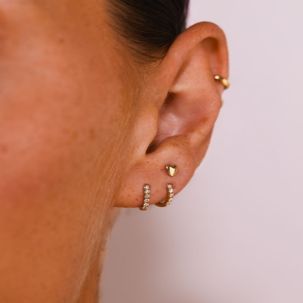Heart flat back piercing - Image 2