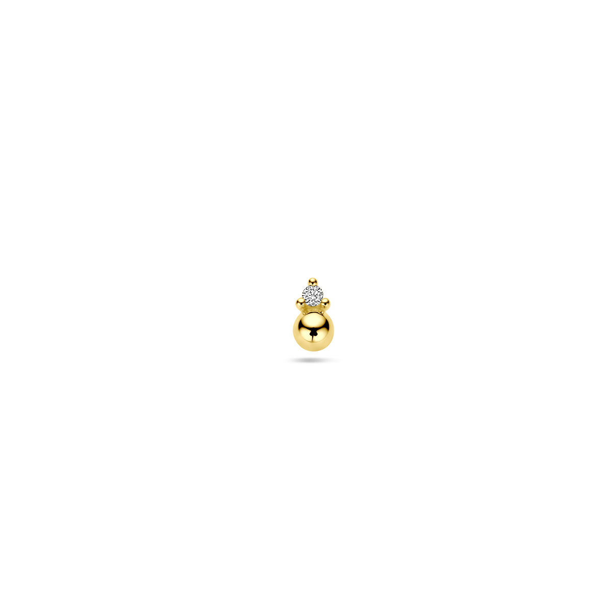Diamond ball stud single earring