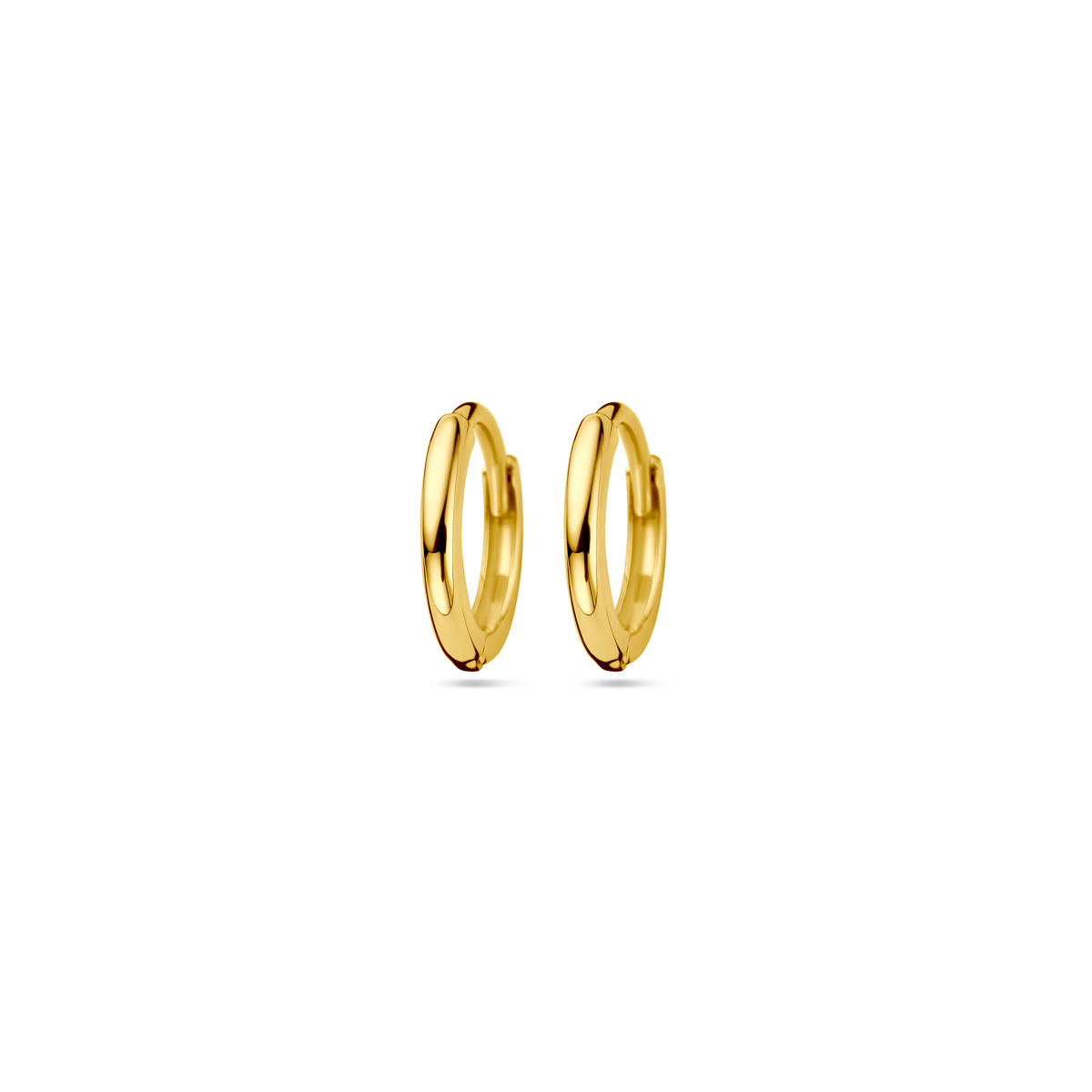 Small Gold Huggie Hoops - Image 2