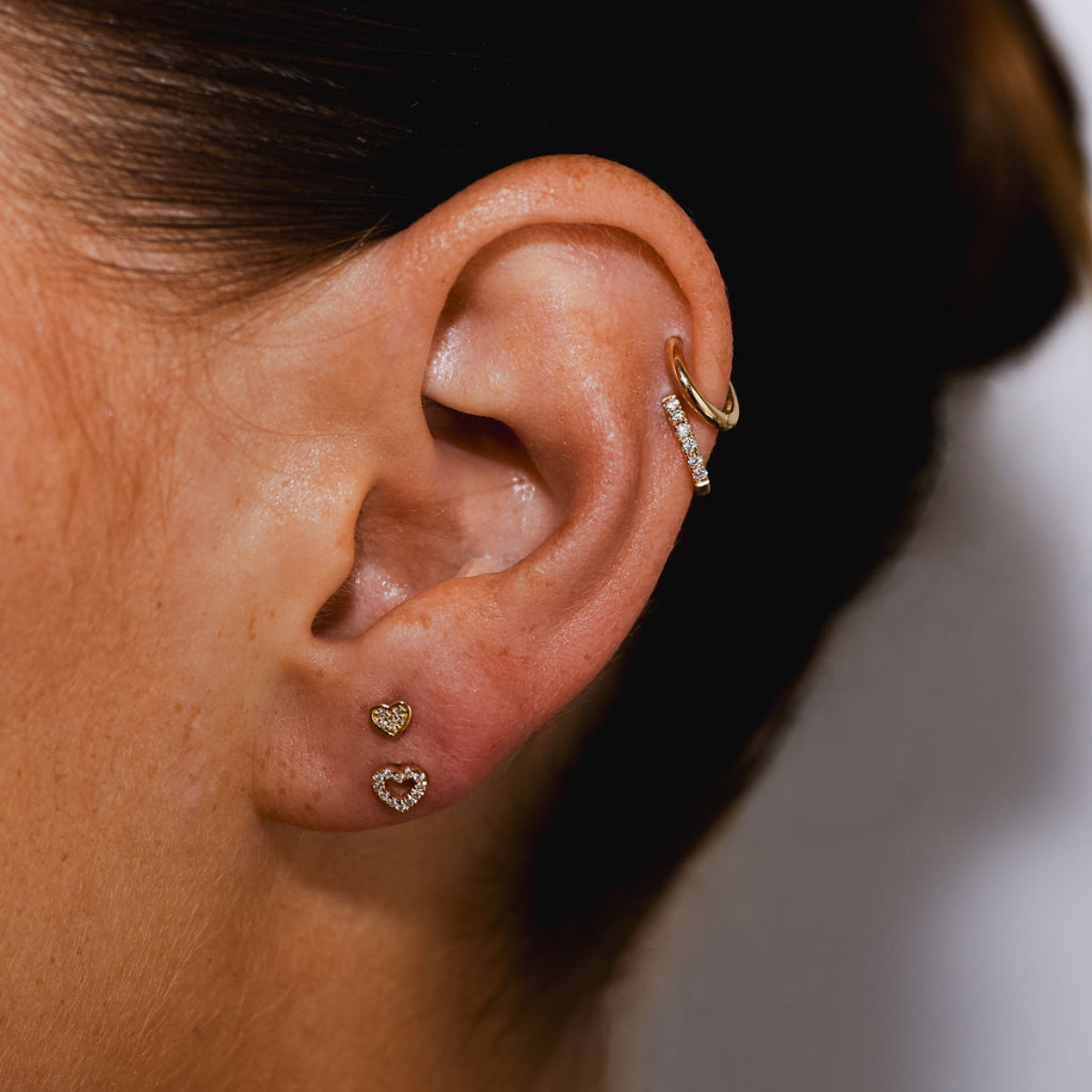 Heart Diamond Studs