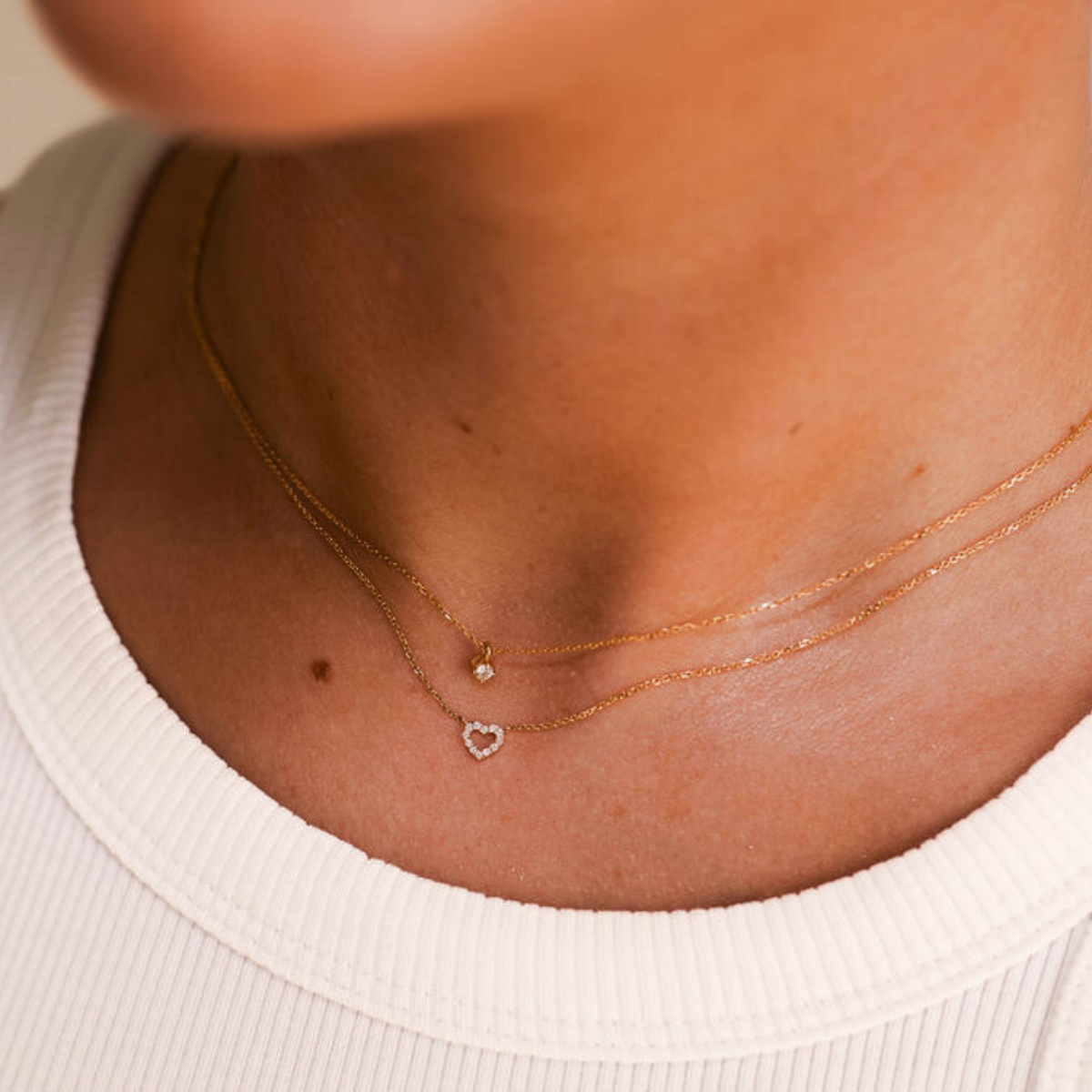 Diamond heart necklace - Image 3