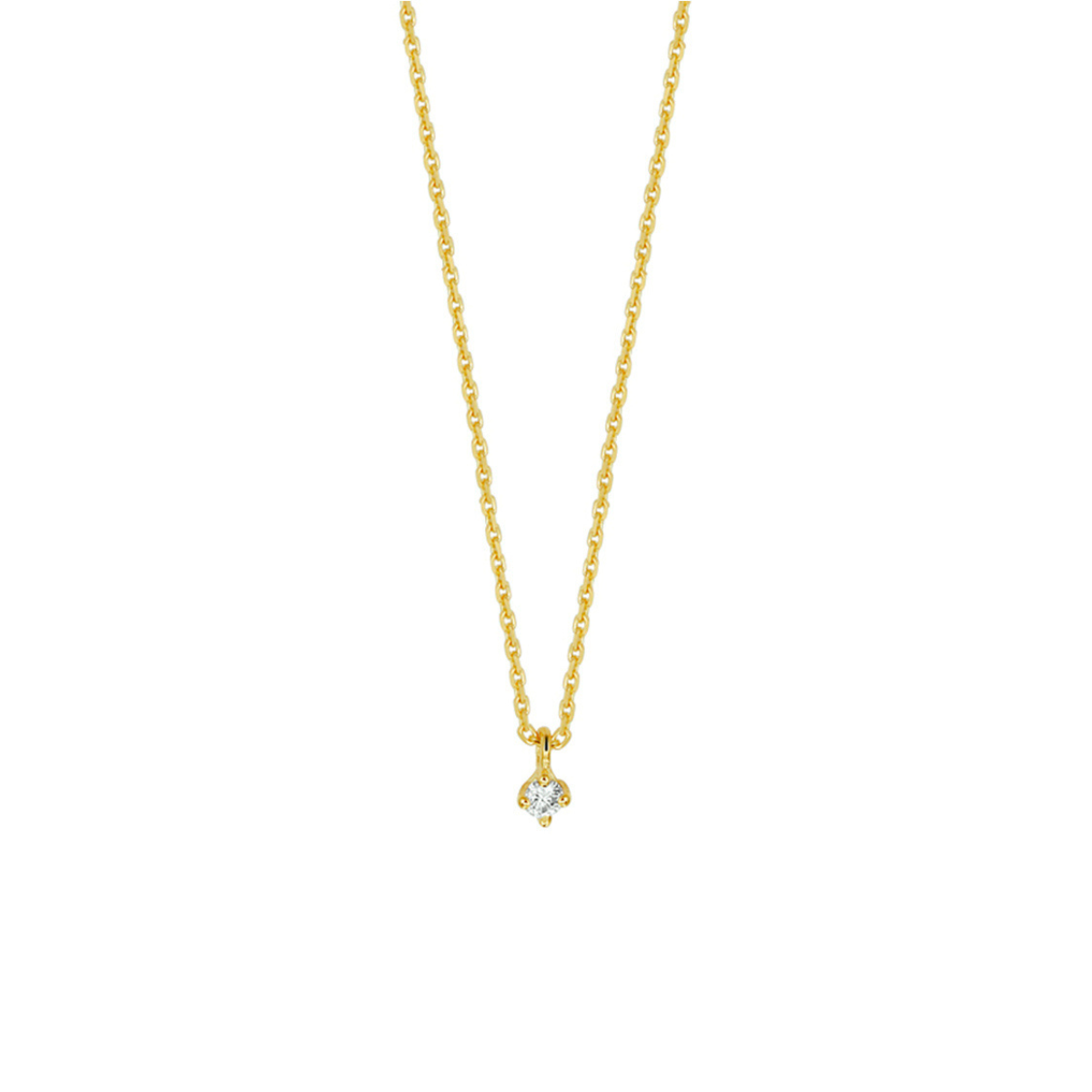 Diamond solitaire necklace