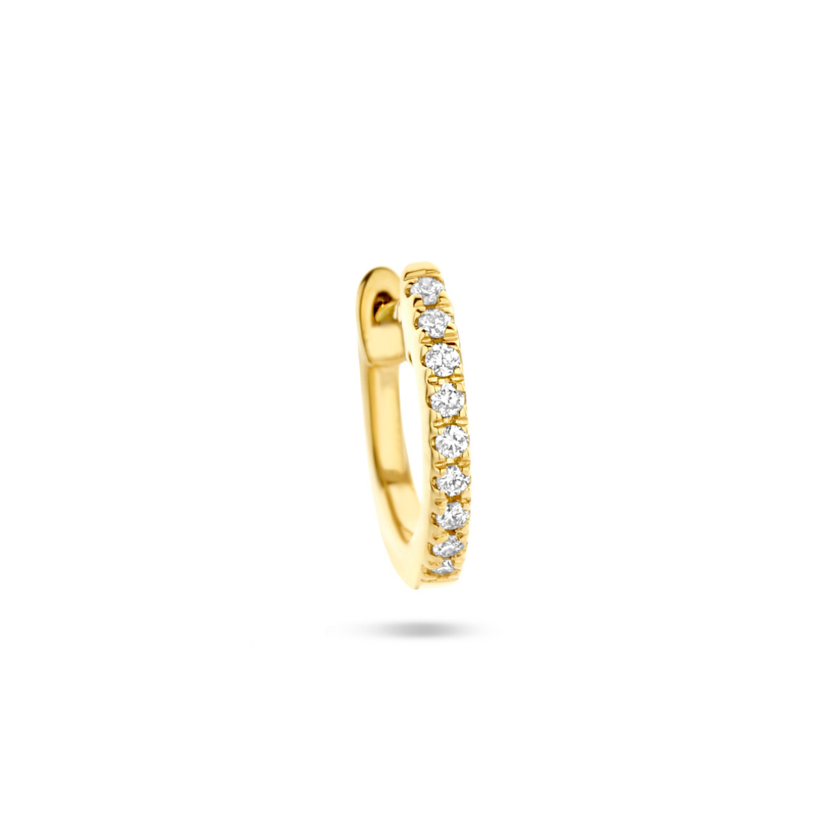 Diamond hoop single earring