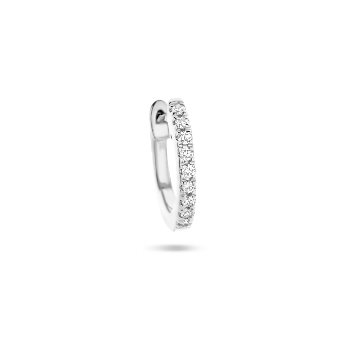 Diamond hoop single earring