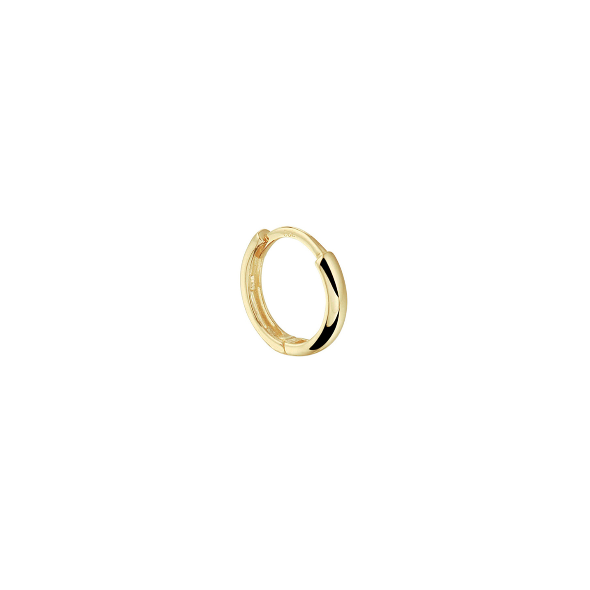 Small gold huggie hoop