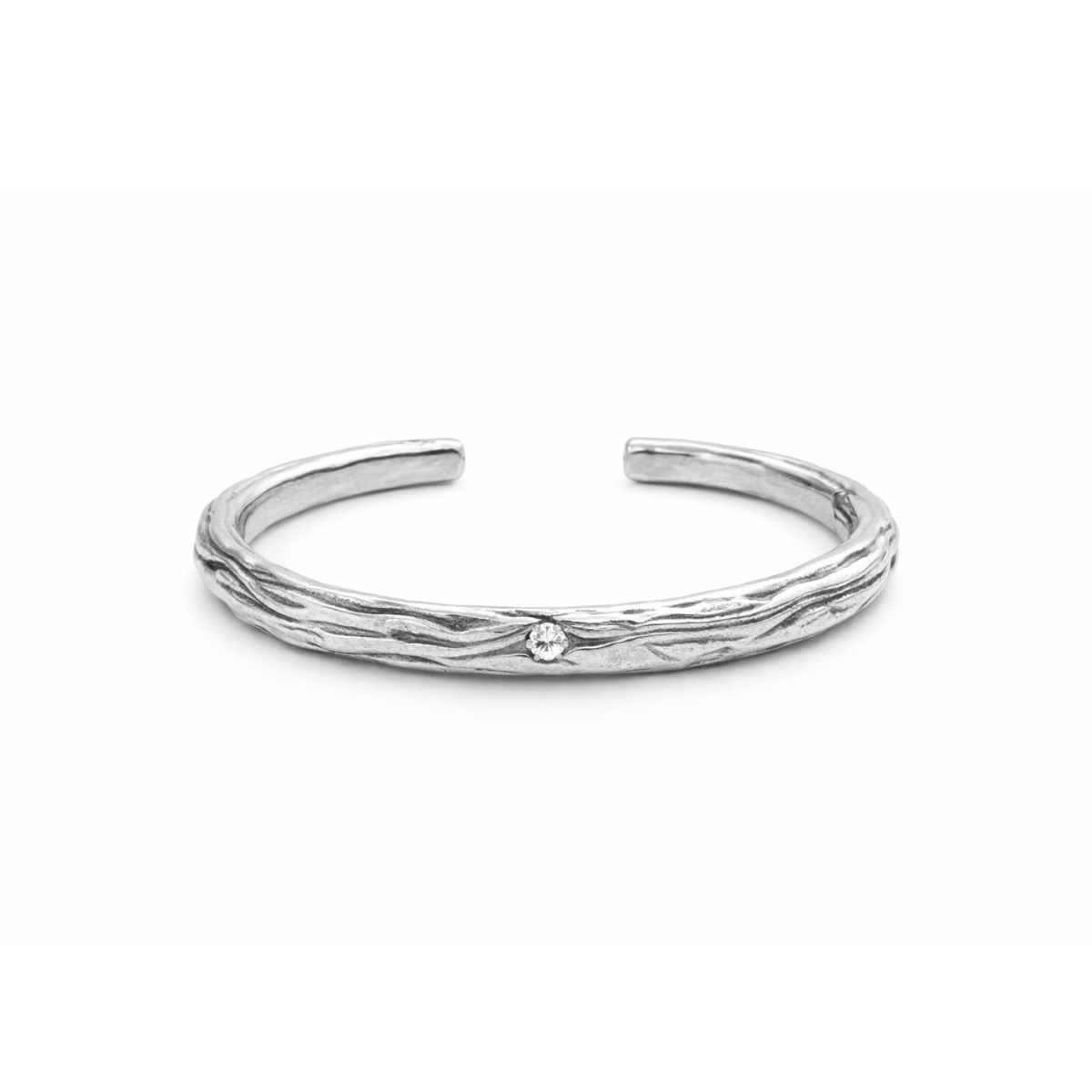 Solid silver bangle